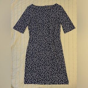 Banana Republic Factory size 2 navy and white polka dot dress